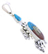 Multicolor Turtle Native American or Pueblo Design Pendant MW75779